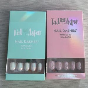 Red Aspen Nail Dashes - Pearls on Pearl & Mother of Pearly Pink